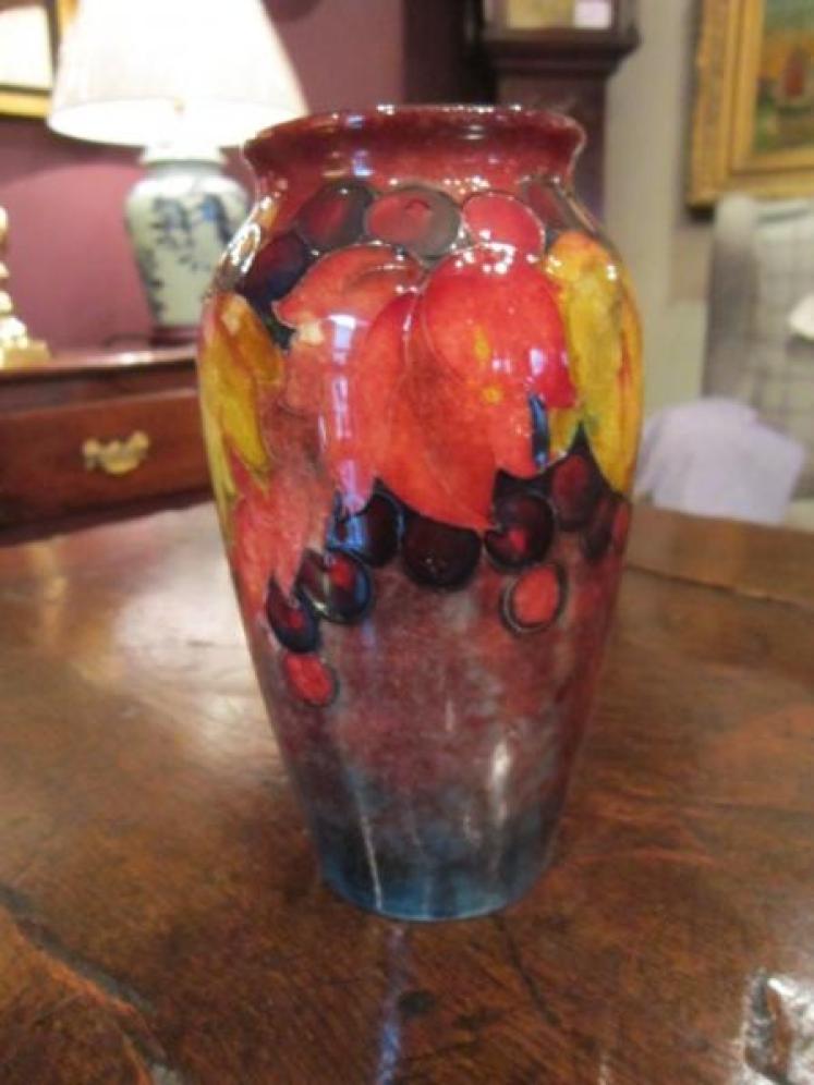 Moorcroft Leaf & Berries Speckled Flambe Vase - Image 4