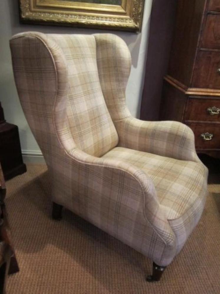 Top Quality Victorian Upholstered Wing Back Armchair - Image 4