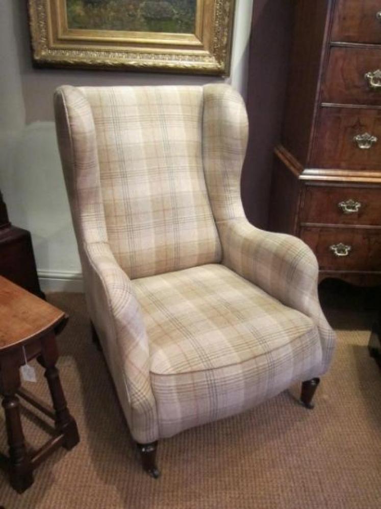 Top Quality Victorian Upholstered Wing Back Armchair - Image 5