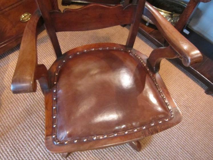 Arts & Crafts Period Mahogany Swivel Desk Chair - Image 2