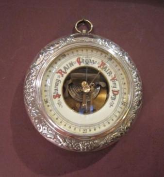 Superb Rare Victorian Silver Mounted Barometer