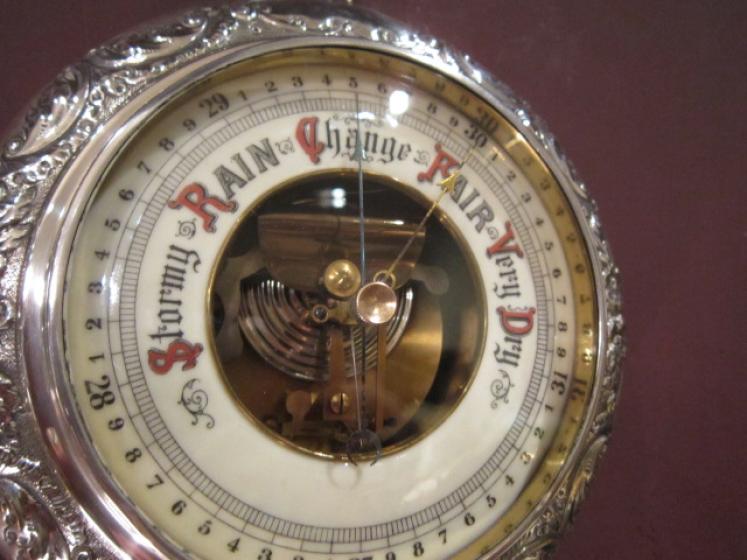 Superb Rare Victorian Silver Mounted Barometer - Image 4