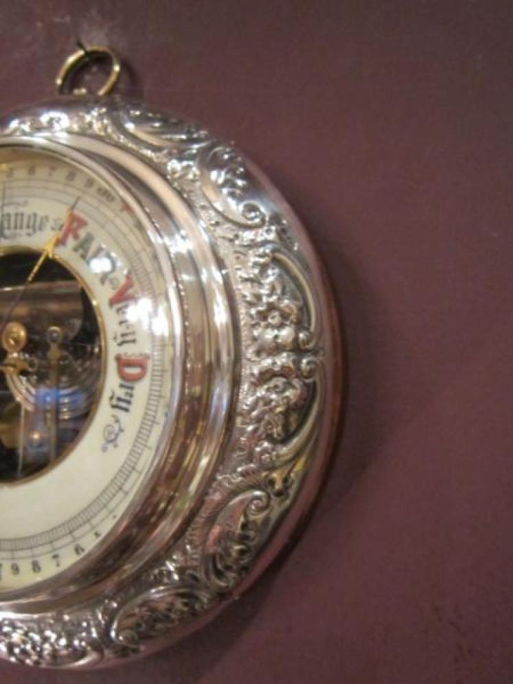 Superb Rare Victorian Silver Mounted Barometer - Image 5