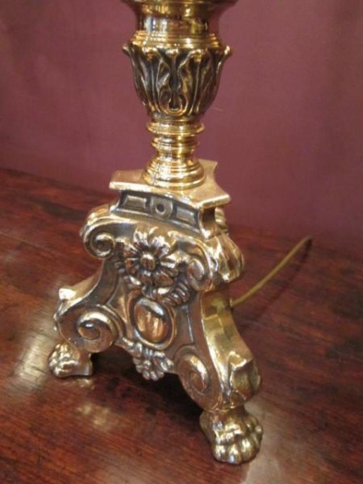 Superb Pair of Edwardian Bronze Church Candlesticks - Image 3