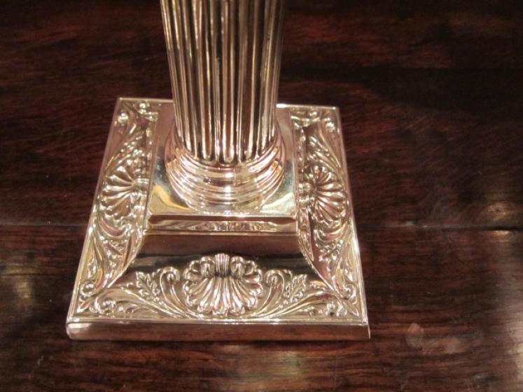 Superb Pair of Victorian Corinthian Silver Candlesticks - Image 5