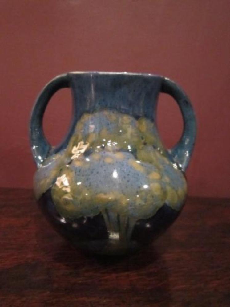 Moorcroft Moonlit Blue Twin Handled Vase - Image 1