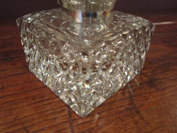 Superb Edwardian Silver & Cut Glass Desk Inkwell - Image 4