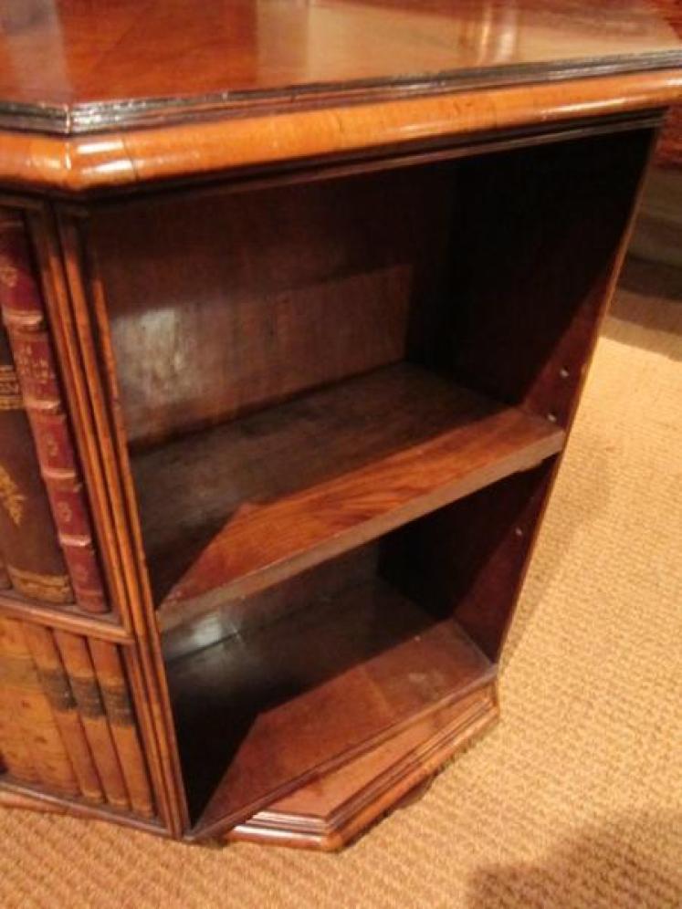 Superb Victorian Figured Revolving Book Table - Image 5