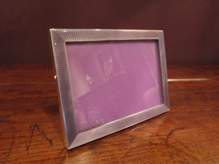 Superior George V Silver & Guilloche Photo Frame - Image 1