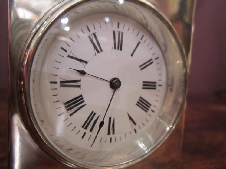 Fine Edwardian Miniature Silver Carriage Clock - Image 3