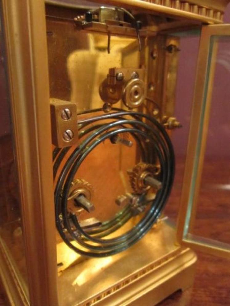 Fine 19th Century Gilded Striking Carriage Clock - Image 4