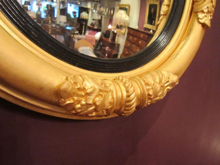 Superb Regency Period Gilt Convex Mirror - Image 2