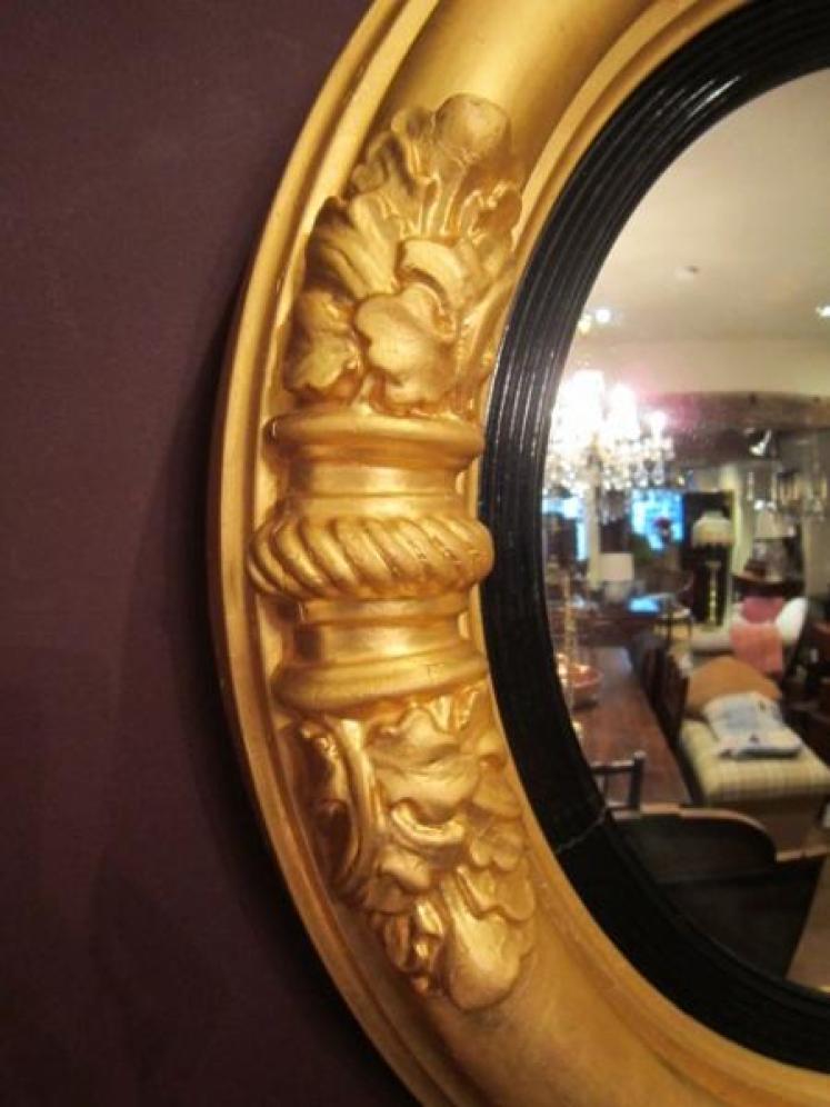 Superb Regency Period Gilt Convex Mirror - Image 3