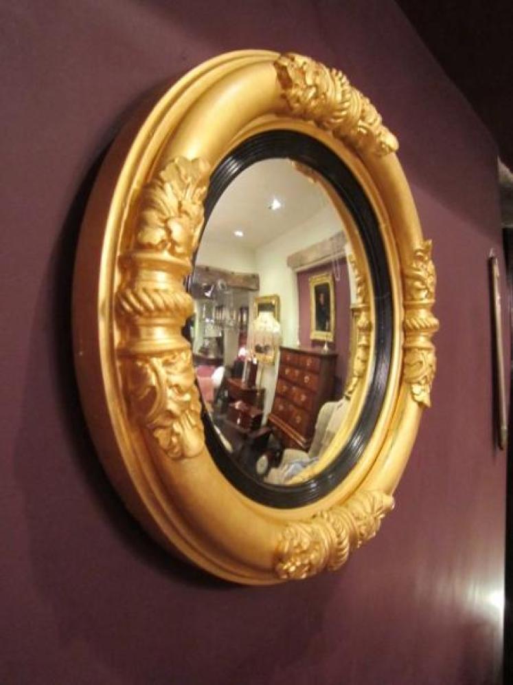 Superb Regency Period Gilt Convex Mirror - Image 4