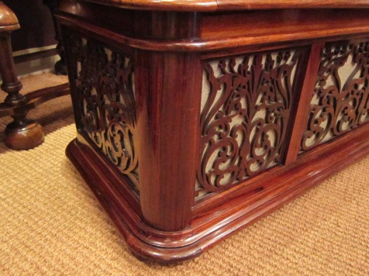 Stunning Early Victorian Rosewood Ottoman - Image 5