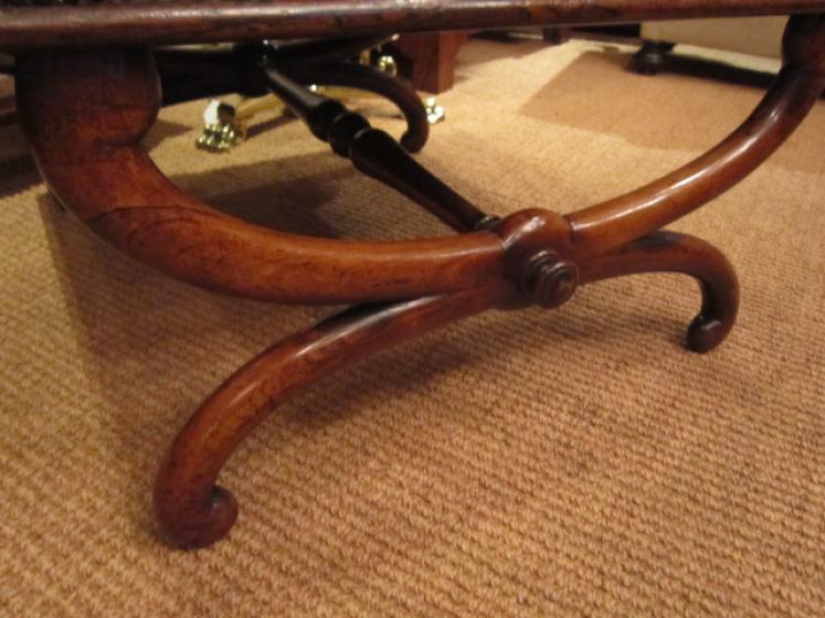 Superb Regency Rosewood X Frame Stool - Image 2