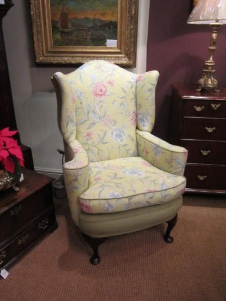 Very Attractive Mid Victorian Wing Back Armchair - Image 1