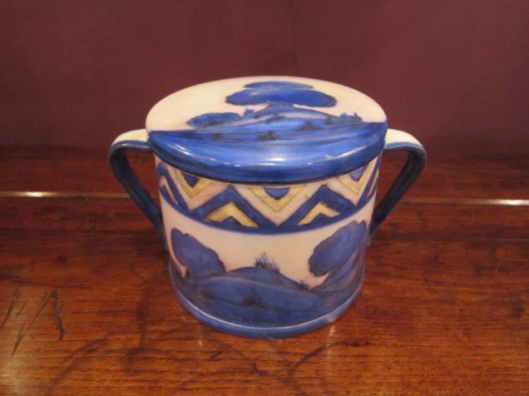 Large Moorcroft 'Dawn' Landscape Jar & Cover - Image 1