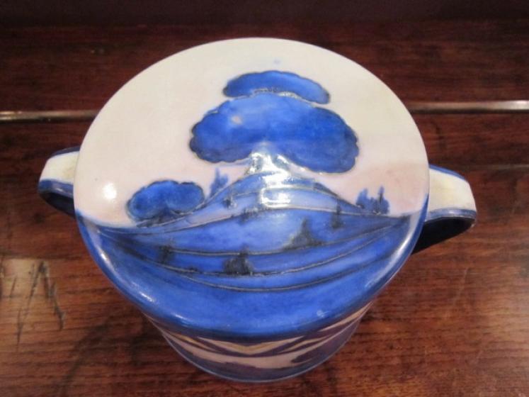 Large Moorcroft 'Dawn' Landscape Jar & Cover - Image 4