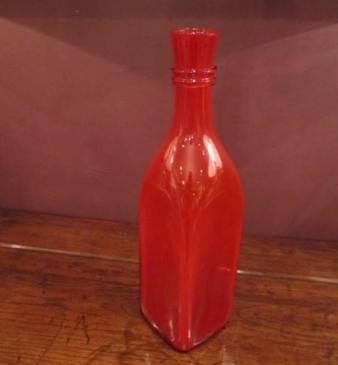 Arts & Crafts Red Glass Carafe