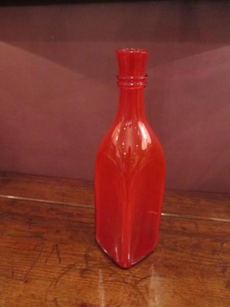 Arts & Crafts Red Glass Carafe - Image 1