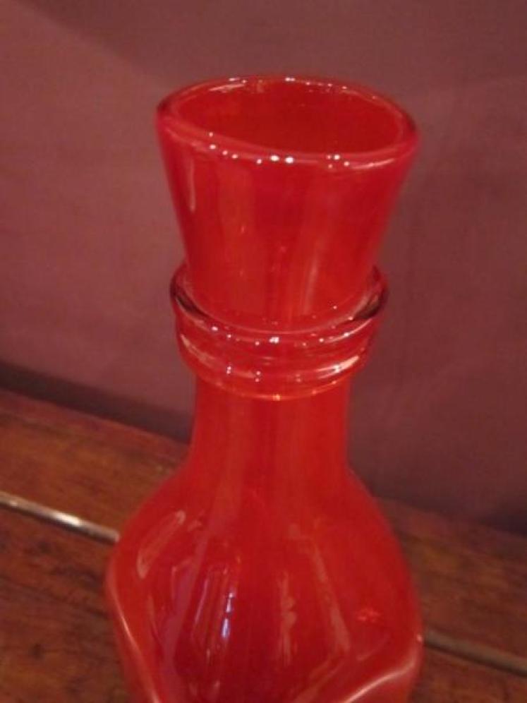 Arts & Crafts Red Glass Carafe - Image 2