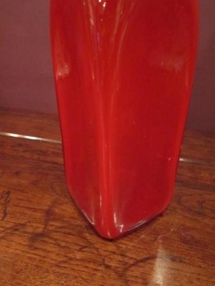 Arts & Crafts Red Glass Carafe - Image 3