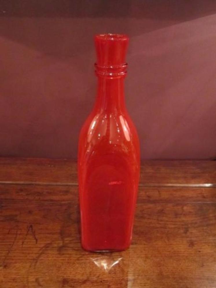 Arts & Crafts Red Glass Carafe - Image 5