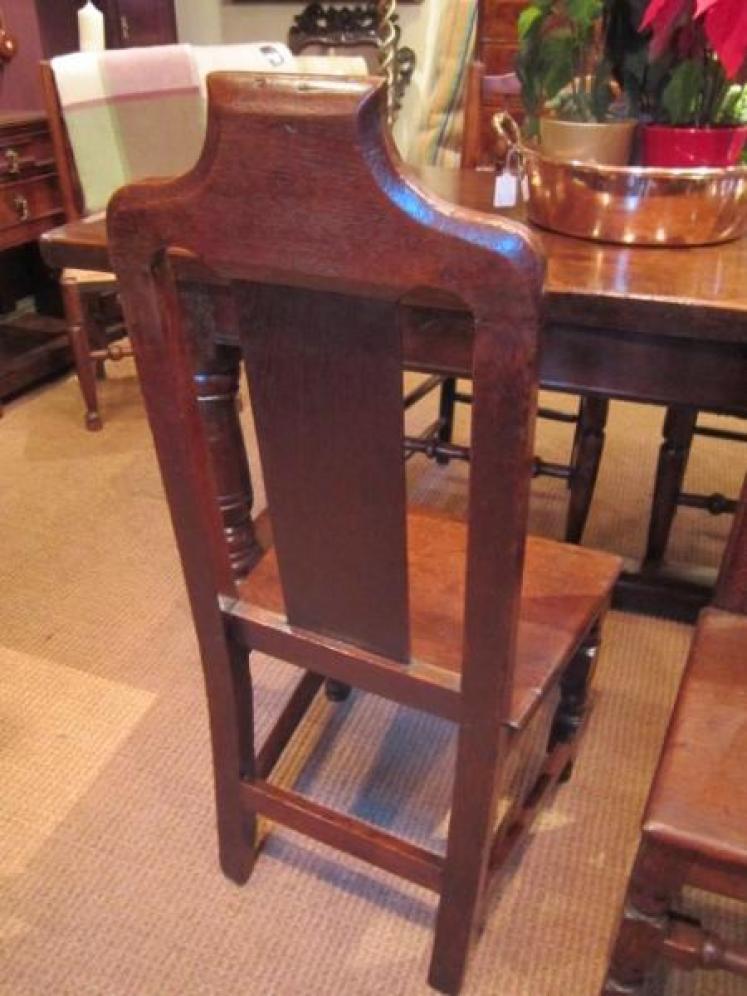 Pair of George II Period Oak Hall Chairs - Image 4