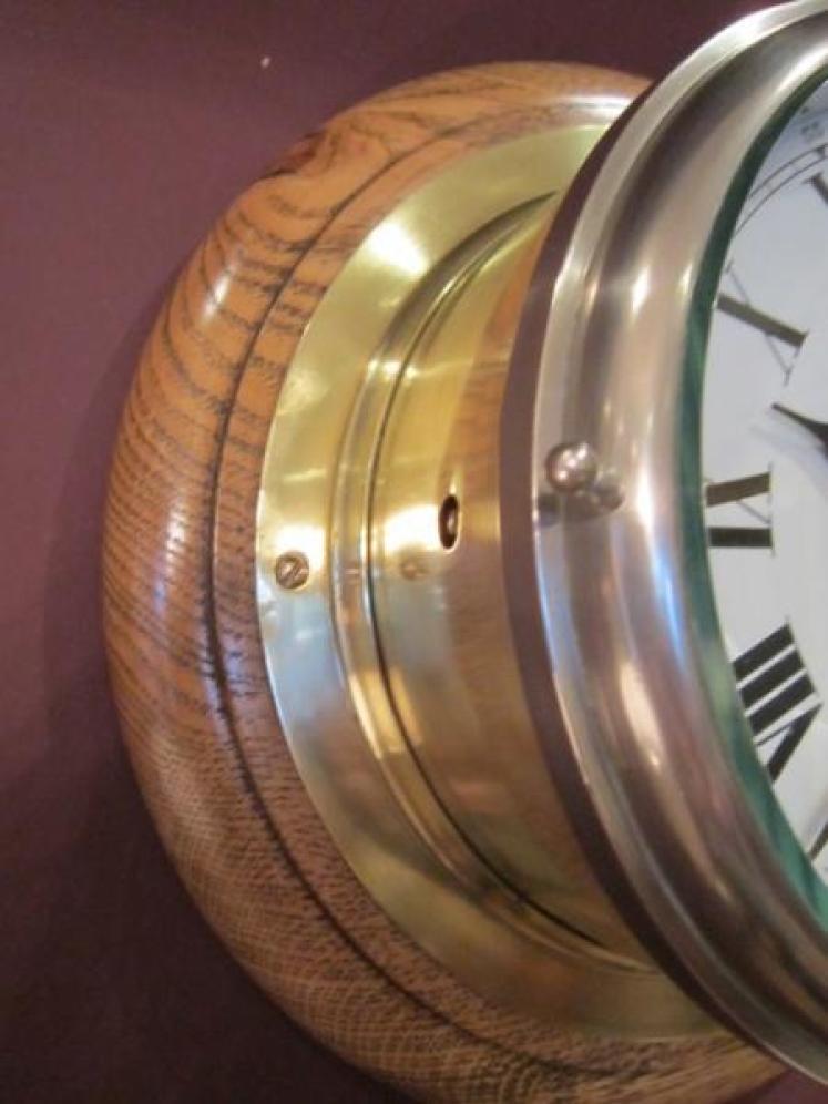 Superb Victorian Brass London Ship's Wallclock - Image 2
