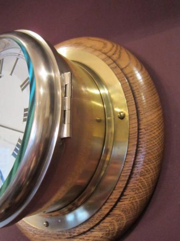 Superb Victorian Brass London Ship's Wallclock - Image 5