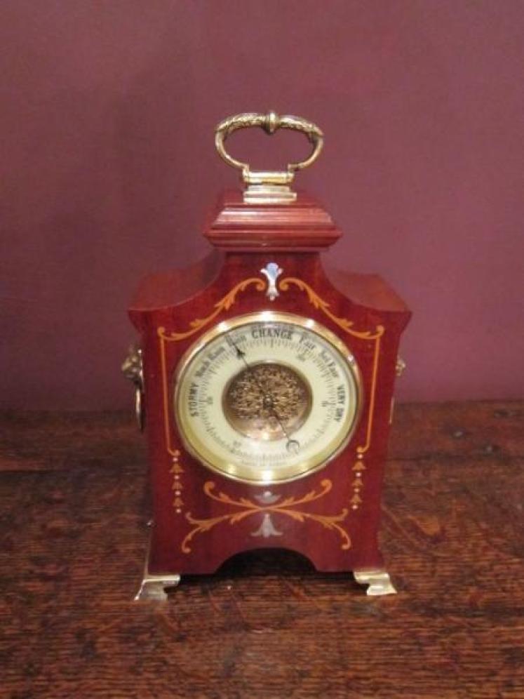 Top Quality Victorian Inlaid Desk Top Barometer - Image 1