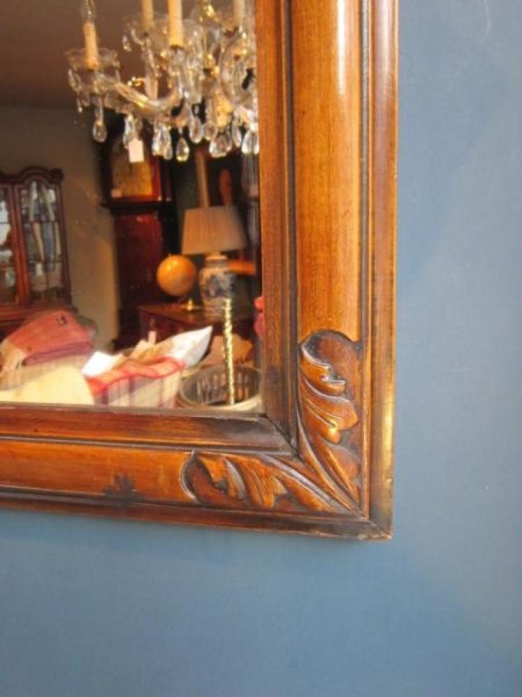 Decorative Victorian Walnut Framed Wall Mirror - Image 2