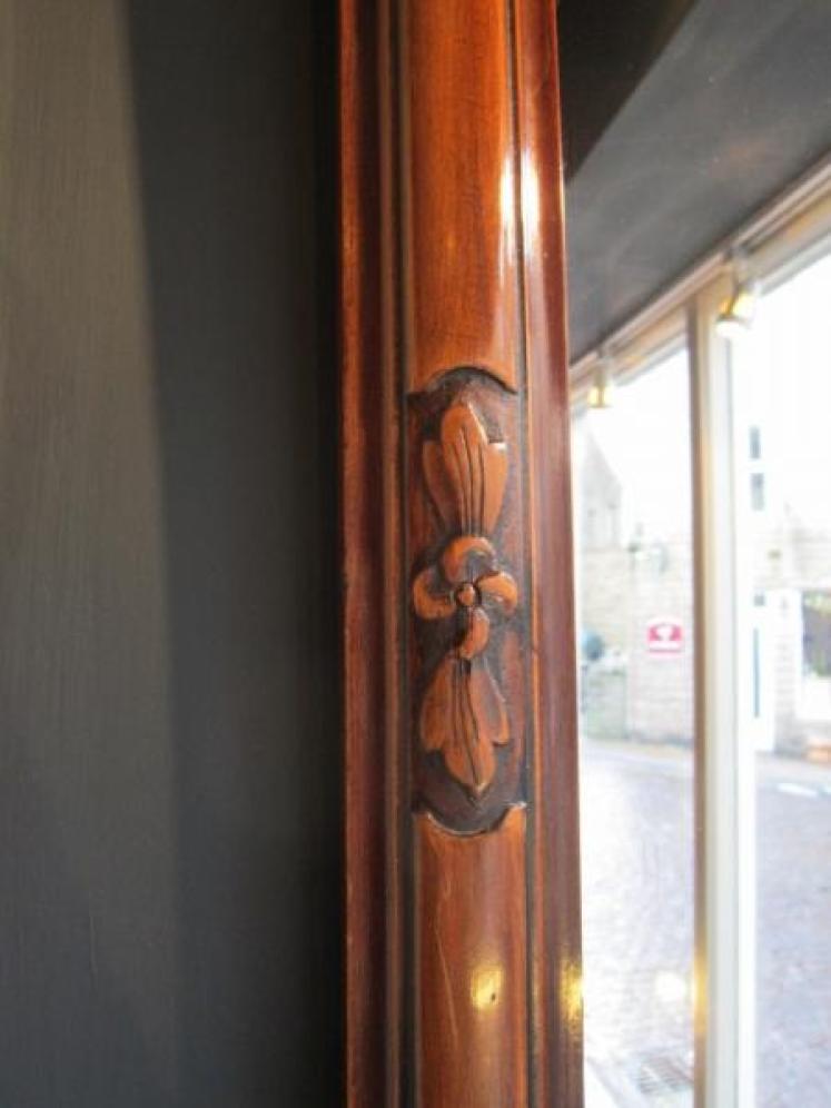 Decorative Victorian Walnut Framed Wall Mirror - Image 4