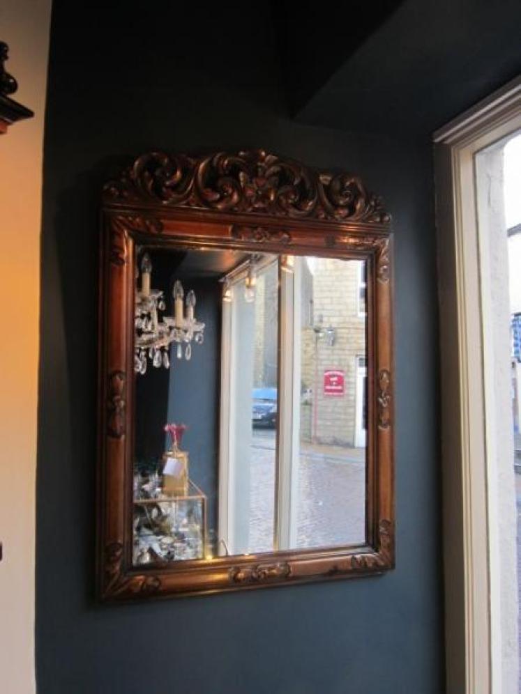 Decorative Victorian Walnut Framed Wall Mirror - Image 5