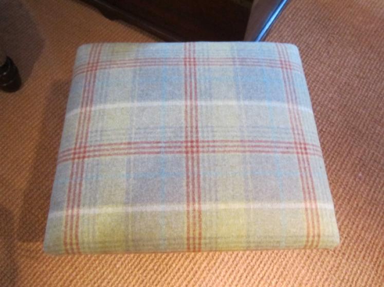 Early Victorian Upholstered Claw Feet Ottoman - Image 4