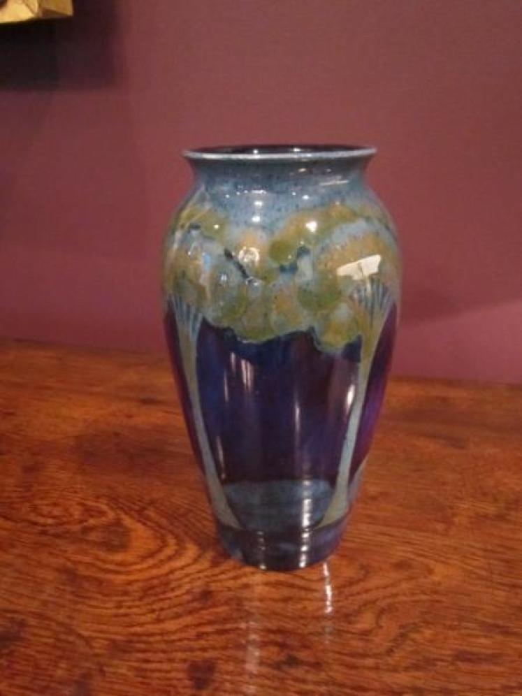 Tall Moorcroft Moonlit Blue vase - Image 1