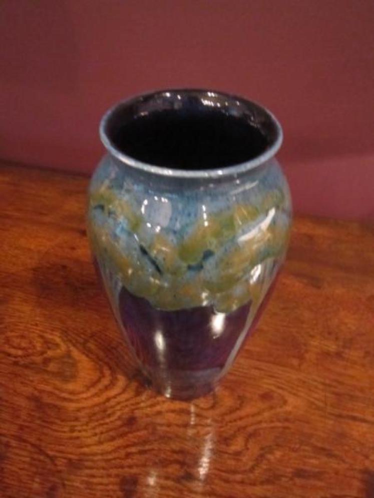 Tall Moorcroft Moonlit Blue vase - Image 2