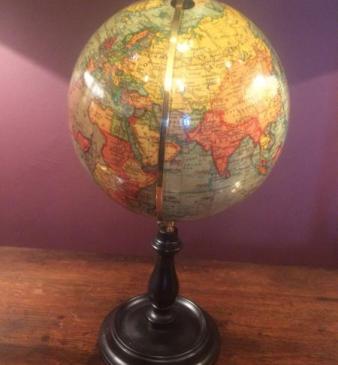 Geographia 8" Paper Mache Terrestrial Globe