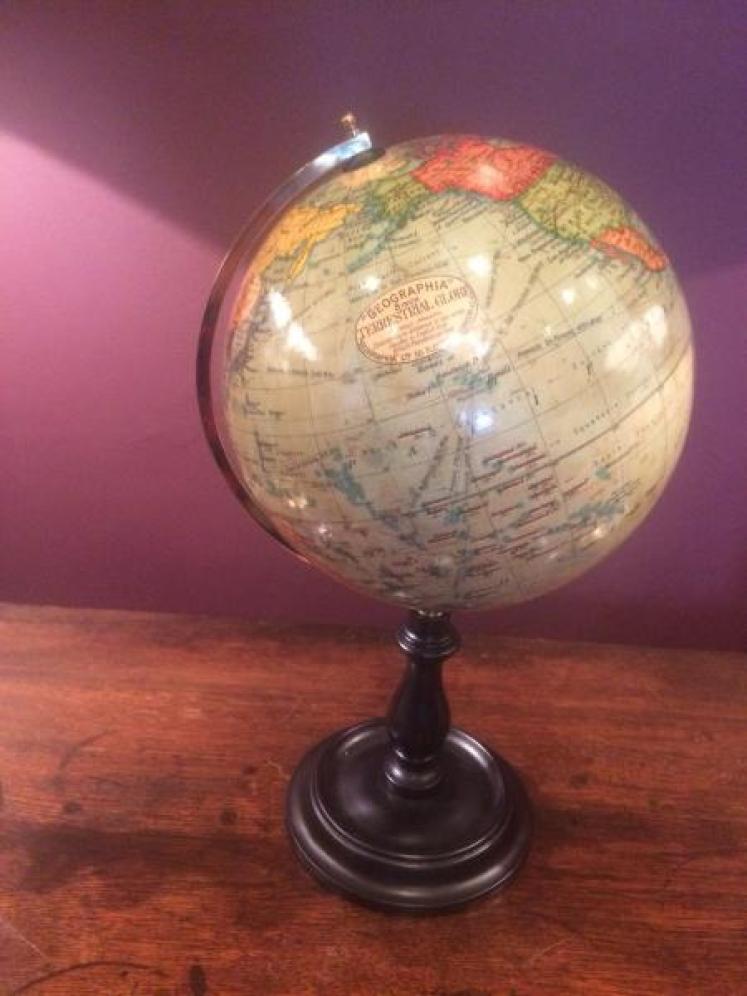 Geographia 8" Paper Mache Terrestrial Globe - Image 2