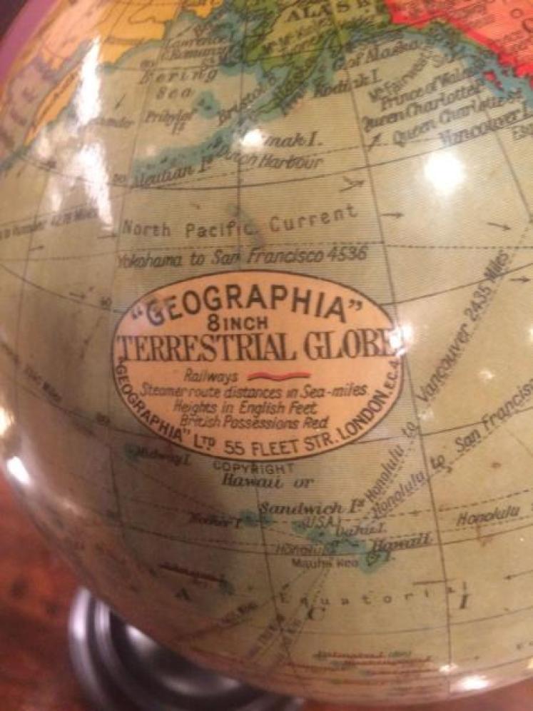 Geographia 8" Paper Mache Terrestrial Globe - Image 3