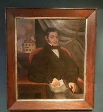 Impressive Mid 19th Century Colonial Oil Portrait 