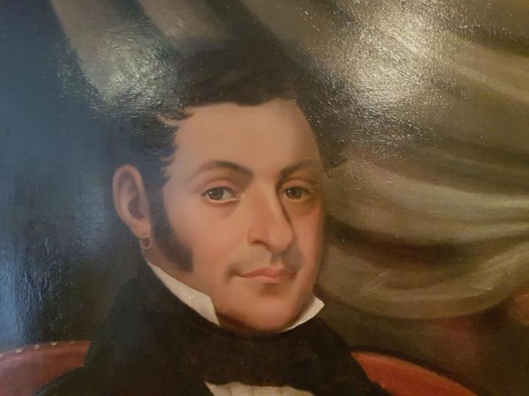 Impressive Mid 19th Century Colonial Oil Portrait  - Image 4