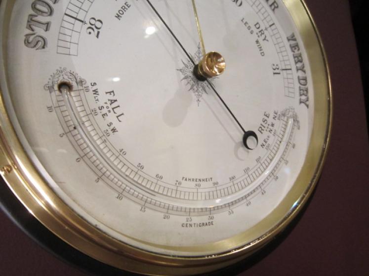 Large Victorian Enamelled Marine Barometer - Image 2