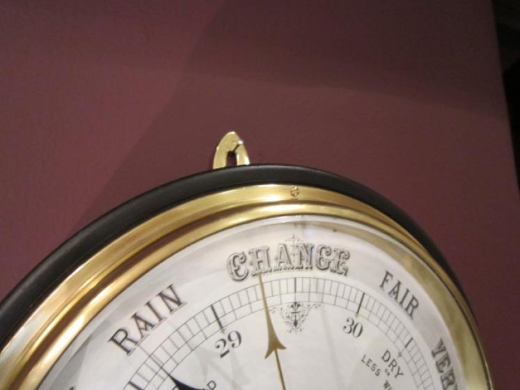 Large Victorian Enamelled Marine Barometer - Image 4