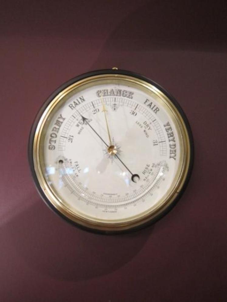 Large Victorian Enamelled Marine Barometer - Image 5