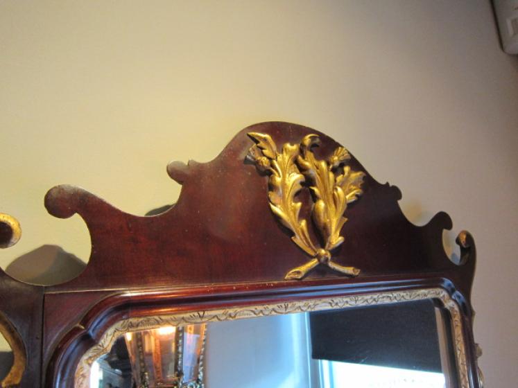 Impressive George III Period Mahogany Fretted Wall Mirror - Image 2