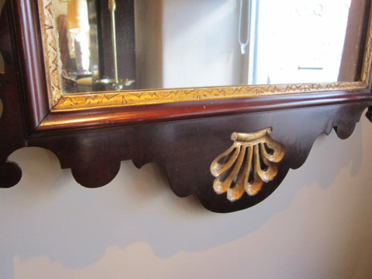 Impressive George III Period Mahogany Fretted Wall Mirror - Image 4