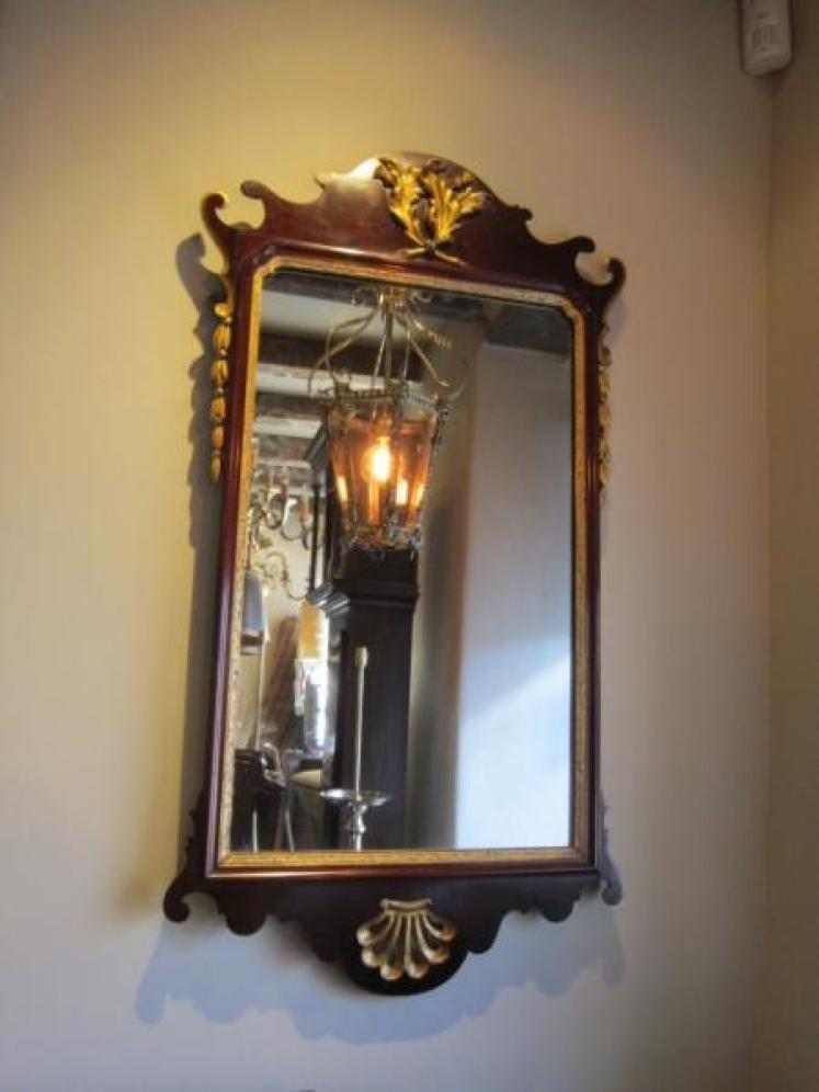 Impressive George III Period Mahogany Fretted Wall Mirror - Image 5