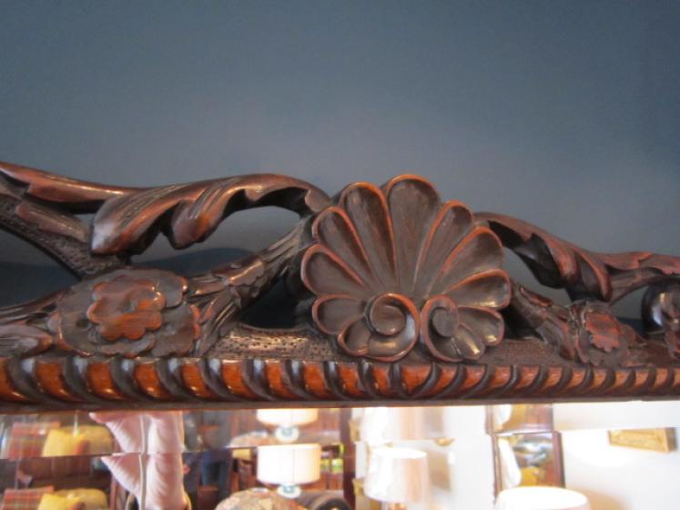 Superb Mid 19th Century Walnut Carved Mirror - Image 2